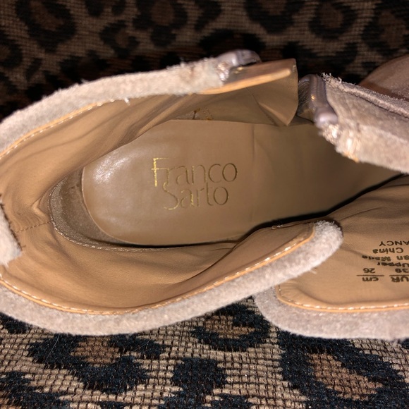 Franco Sarto L-Delancy Suede Ankle Boot - Mushroom, Size 9 - Picture 7 of 8